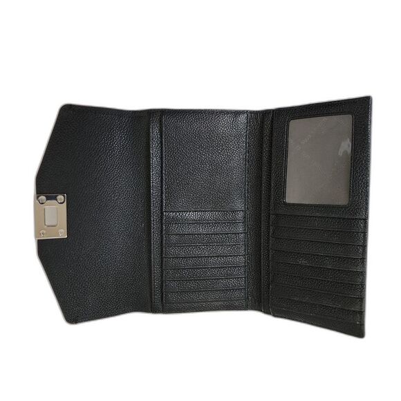 Michael Kors Women's Black Twist Lock Wallet - Picture 5 of 10